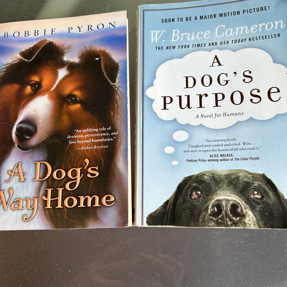 A Dog's Way Home and A Dog’s Purpose set of two books